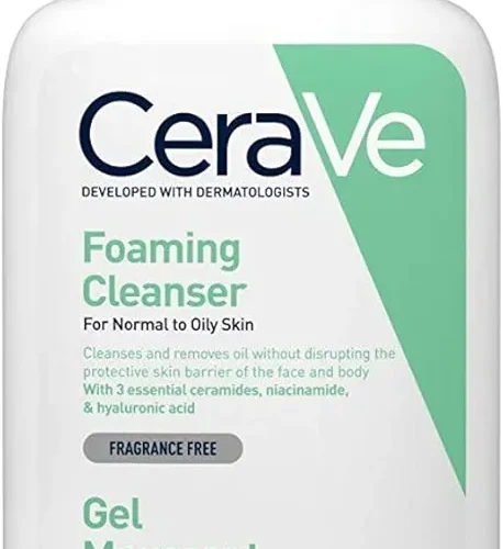 CeraVe Normal Grasa Fragance Free Limpiator Spot Skin Gel, 473ml